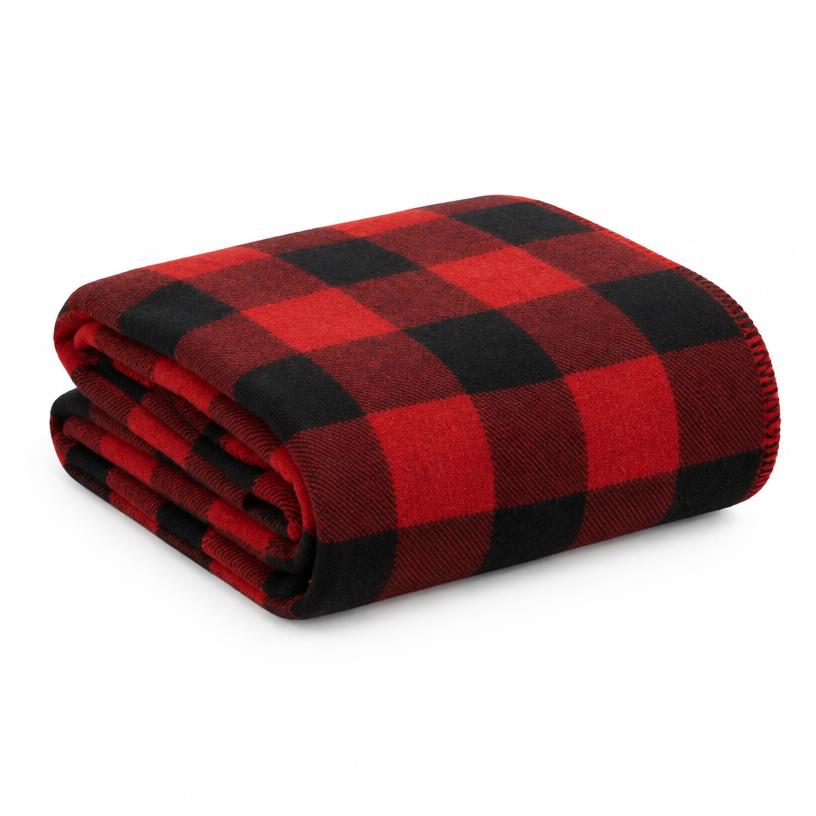 Plaid Wool Throw